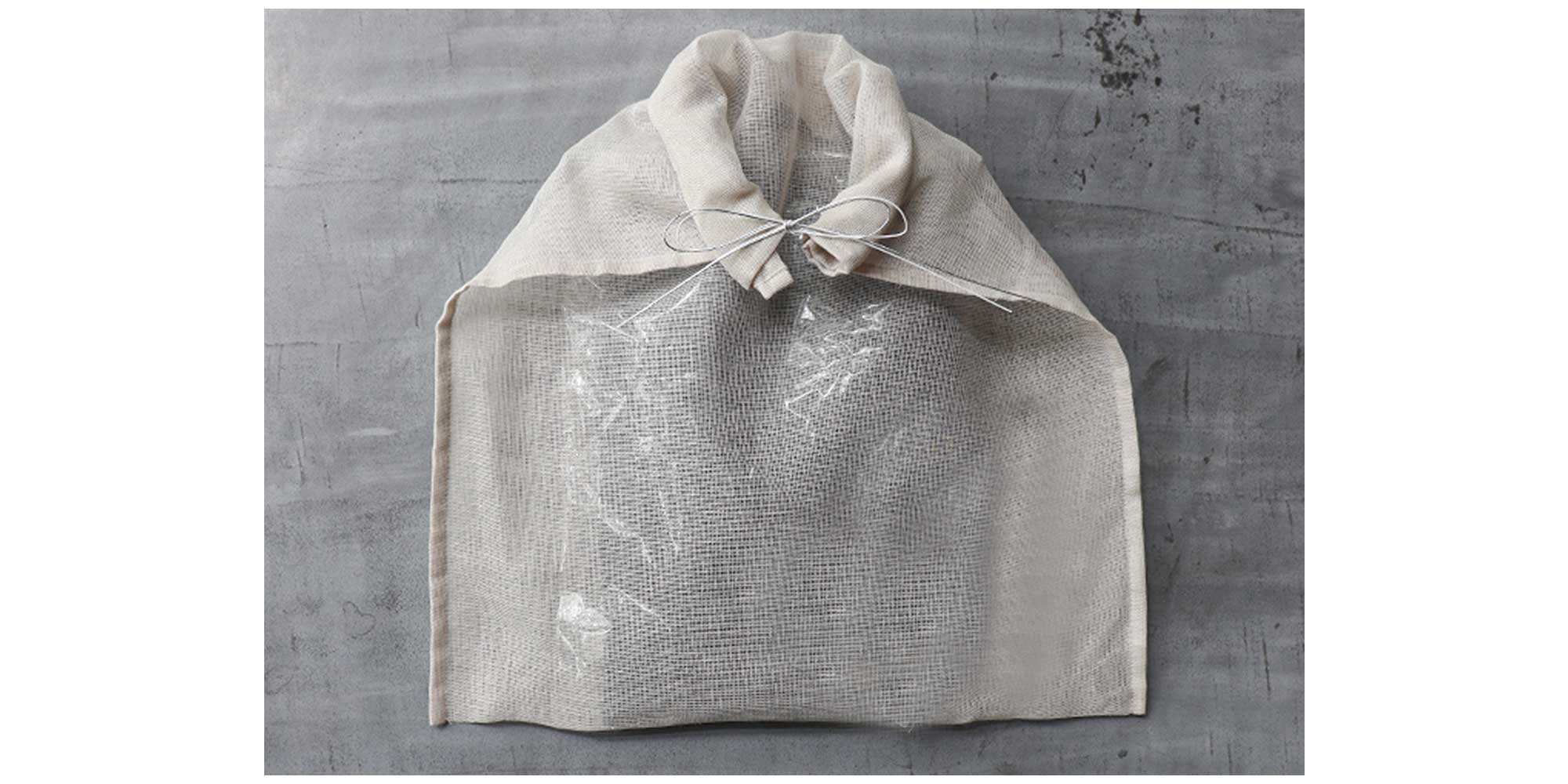 銀ねず蚊帳メッシュラッピング