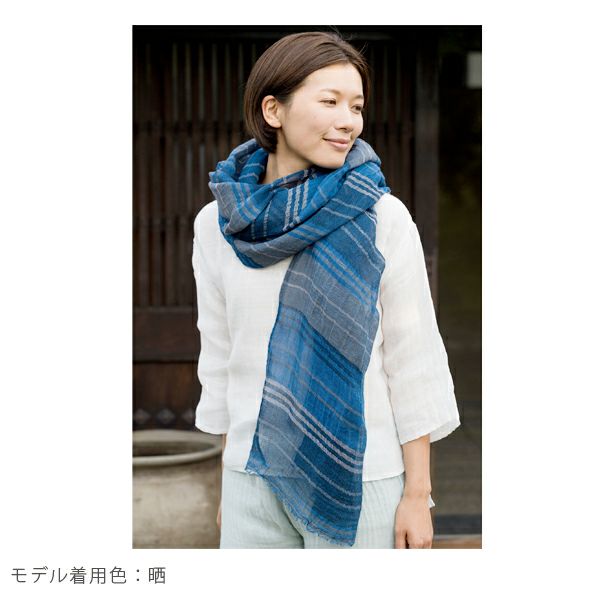 蚊帳ボートネックTシャツ晒