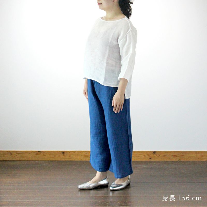 蚊帳ボートネックTシャツ156cmスタッフ着用