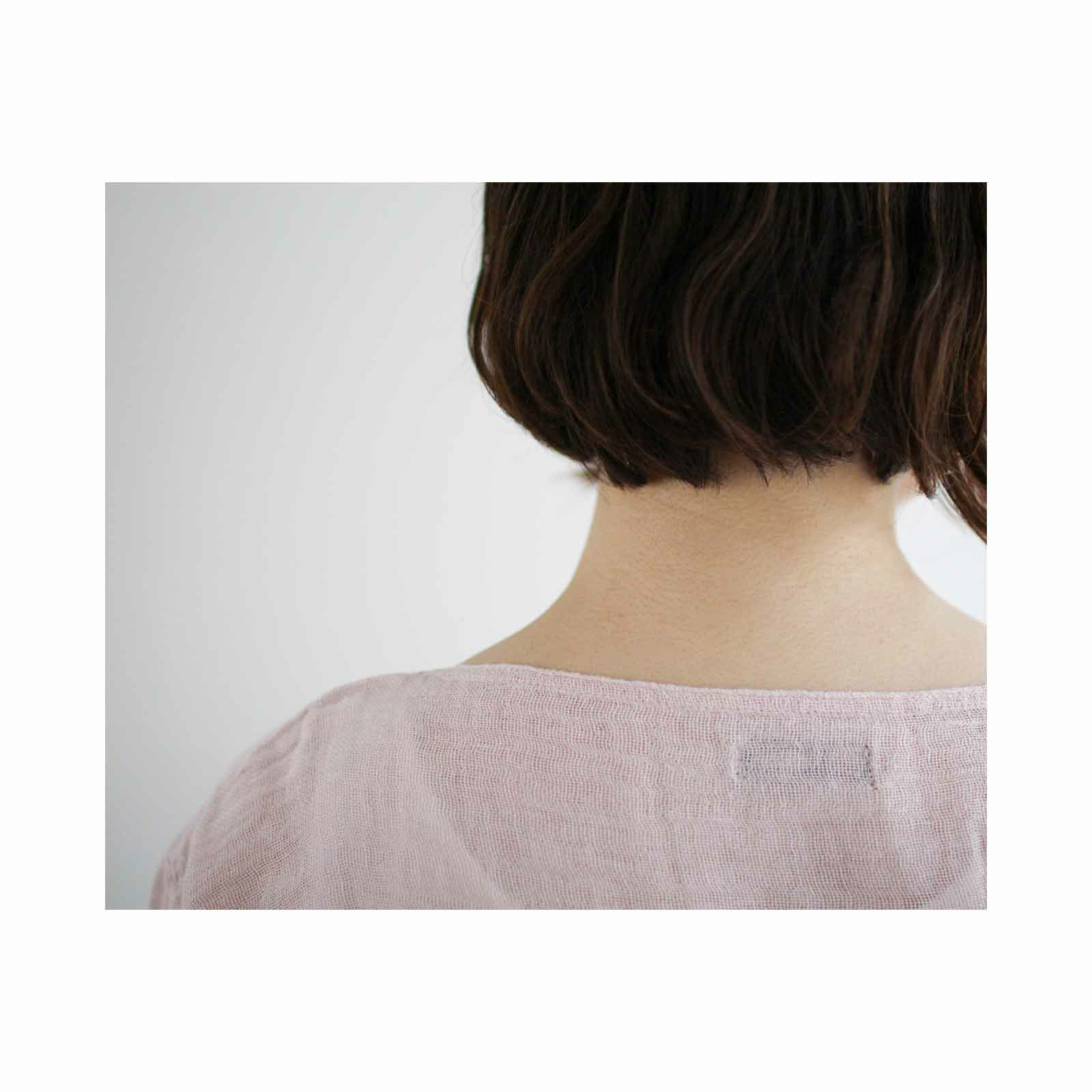 蚊帳ボートネックTシャツ襟