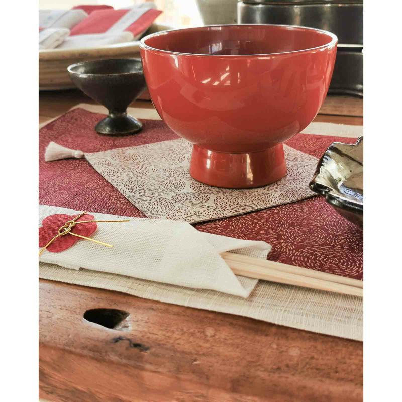 刺し子渦ティーマット｜BAN INOUE