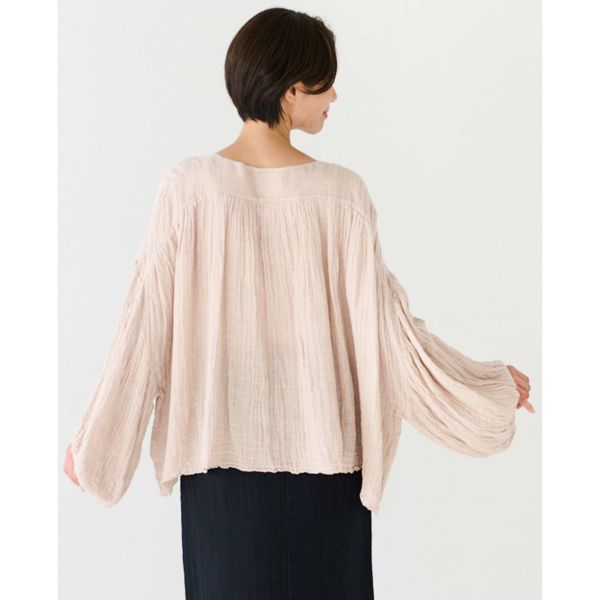 yae バルーンブラウス　blouse 水色　ヤエ yae バルーンブラウスblouse 水色ヤエ