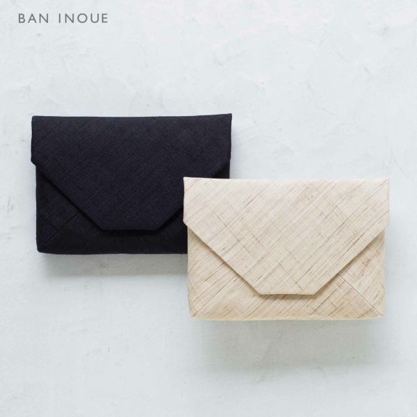 手織り麻数寄屋袋｜BAN INOUE