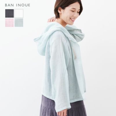 幡　BAN INOUE カヤはおり(蚊帳)ロングカーディガン　5分袖 かやカーディガン / 蚊帳の日常着｜BAN INOUE 公式